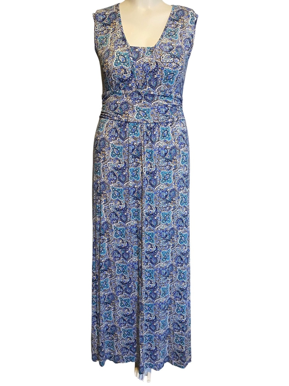 Garnet Hill by Eileen Fisher Long Sleeveless Maxi Summer Dress Women’s size M - Picture 2 of 14